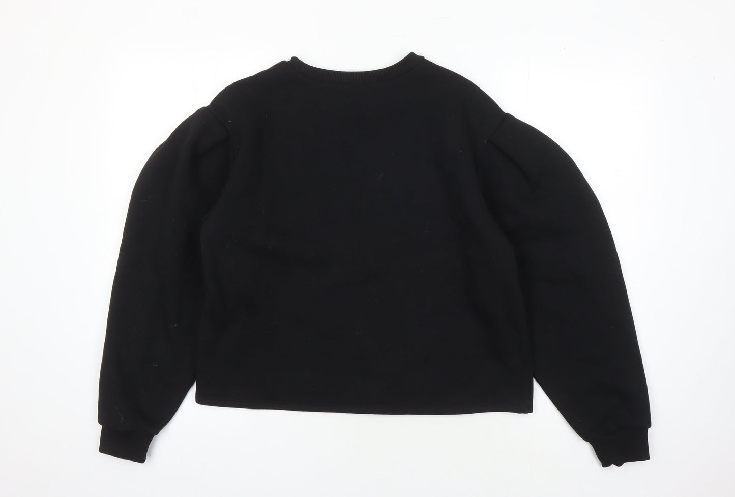 Zara Women's Black Studded Pullover Sweatshirt Size 8