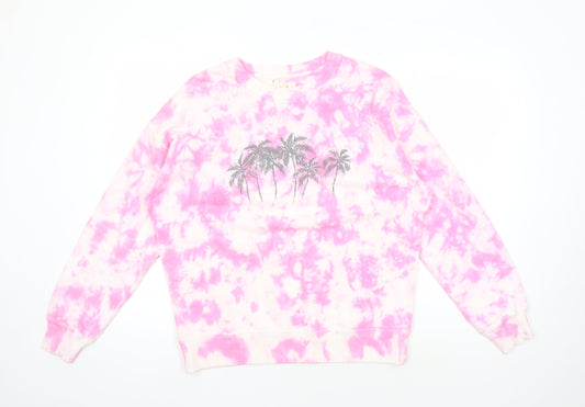 Hush Women's Pink Tie-Dye Sweatshirt, Size S, Lightweight