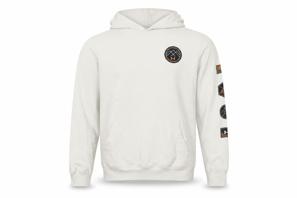 Under Armour Boys Ivory Logo Hoodie - Large, Casual Sports