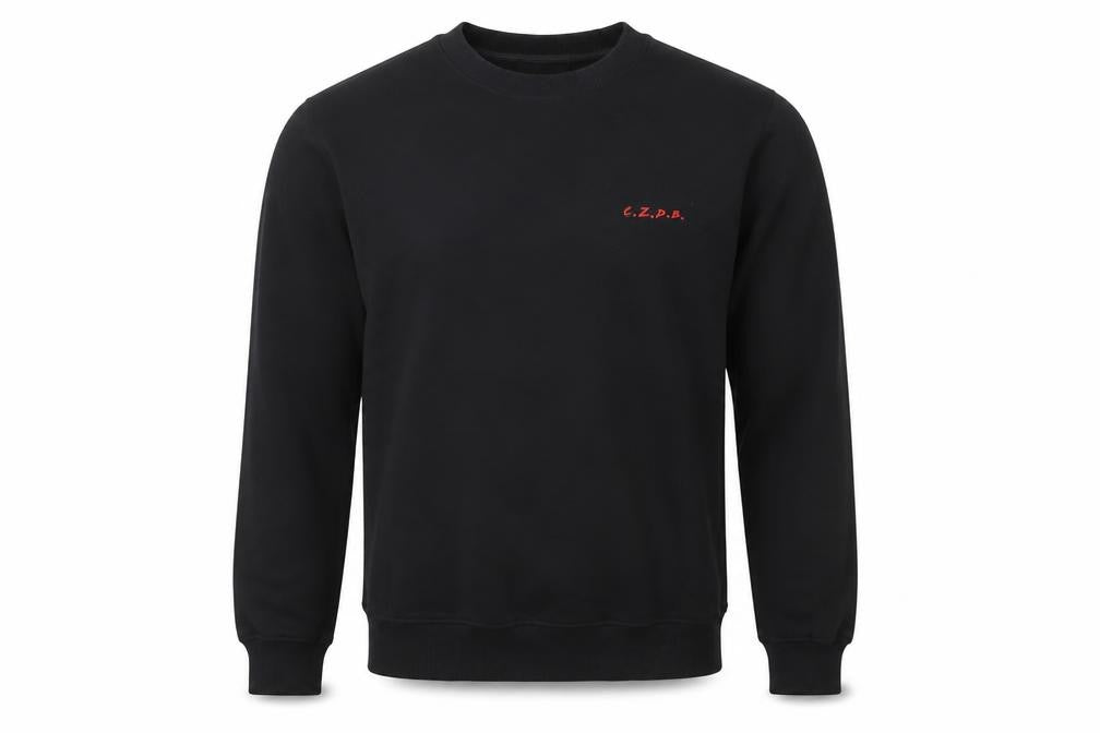 C.Z.D.B Men's L Black Pullover Art Sweater