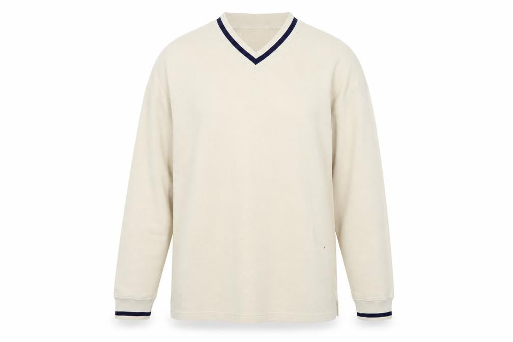 Next Men's Beige V-Neck Pullover Jumper - Size L