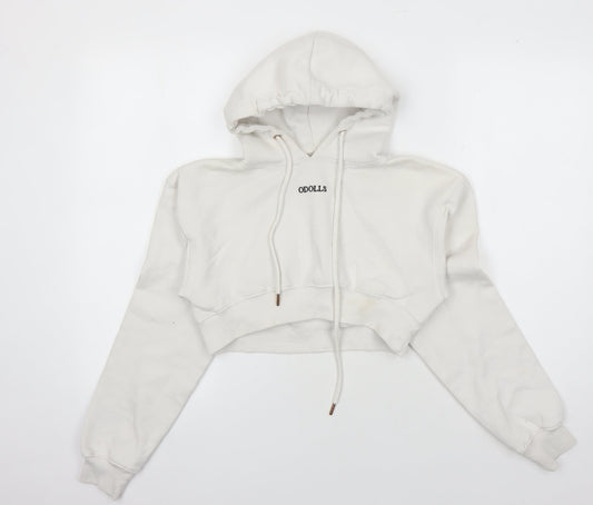 ODOLLS Women's White Hoodie Size 8 with Logo