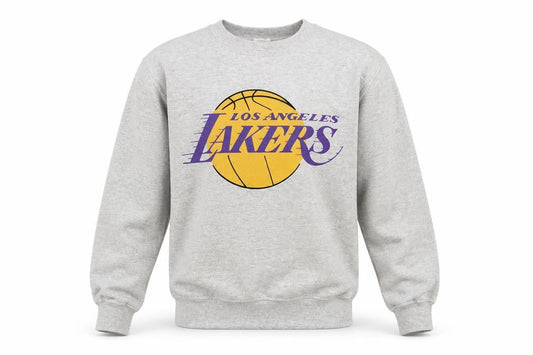 Gildan Men's Grey LA Lakers Sweatshirt, Size S, Sports Style