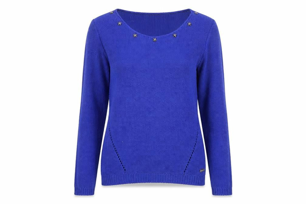 Guess Women's Blue XS Pullover Acrylic Jumper