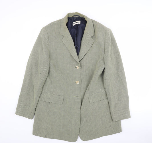 Gerry Weber Women's Checked Grey Blazer, Size 42