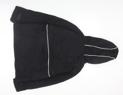 Back view of Lee Cooper Men's Black Hooded Parka Jacket, size S