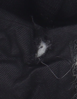 Close-up detail of Lee Cooper Men's Black Hooded Parka Jacket, size S