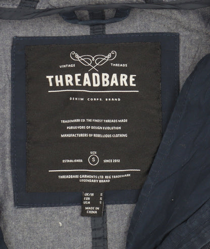 Threadbare Womens Blue Parka Jacket S Hooded Casual