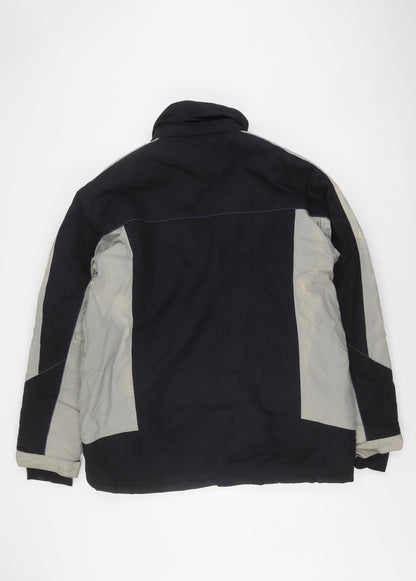 Back view of C&A Men's L Black Grey Ski Jacket