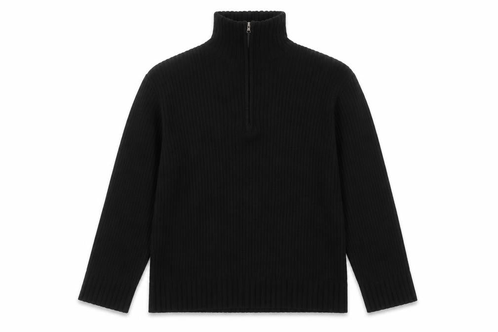 H&M Unisex Black S Pullover Jumper with High Neck