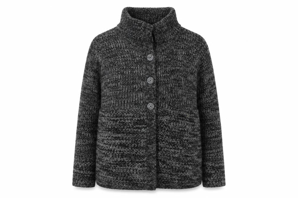 Bonmarché Women's Grey Cardigan XL Mock Neck