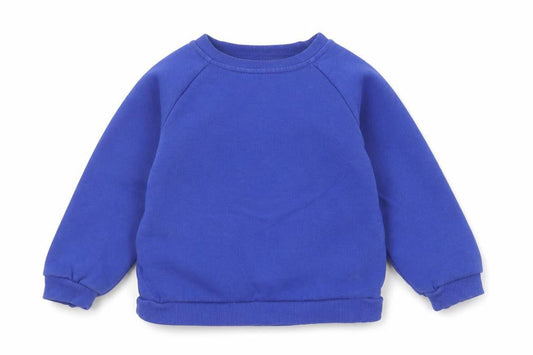 Adidas Unisex Baby Blue Pullover Jumper 12-18 Months