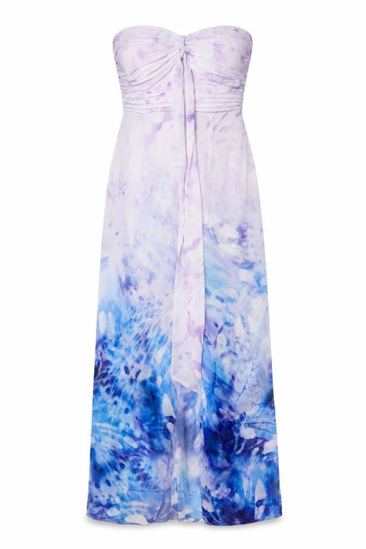 Lipsy Women's Multicoloured Strapless Maxi Dress Size 10