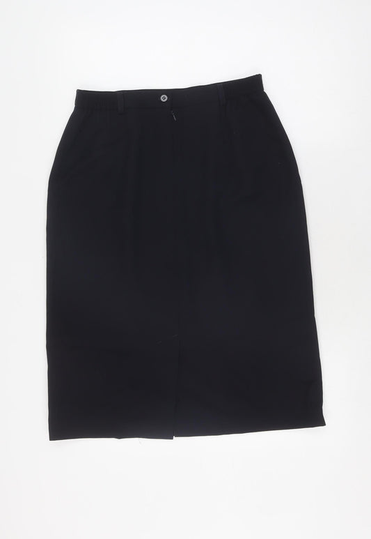 Viyella Women's Black Pencil Skirt Size 14, Business Casual