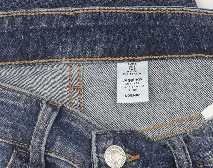 H&M Women's Blue Skinny Ankle Jeans, Size L