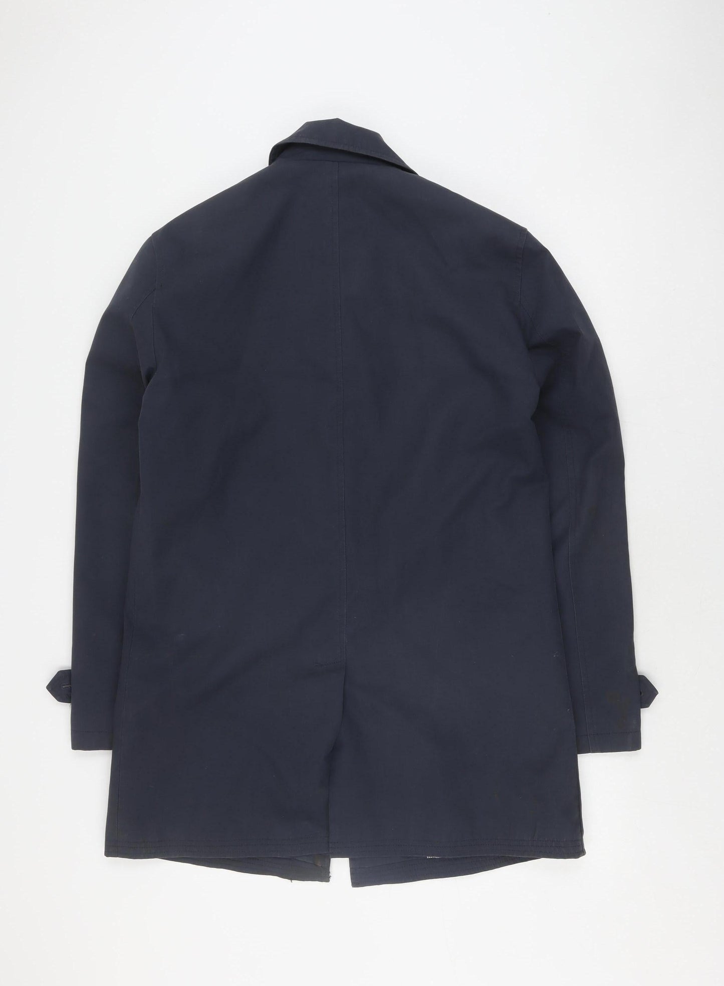 Burton Menswear Men's Blue Mid-Length Overcoat M