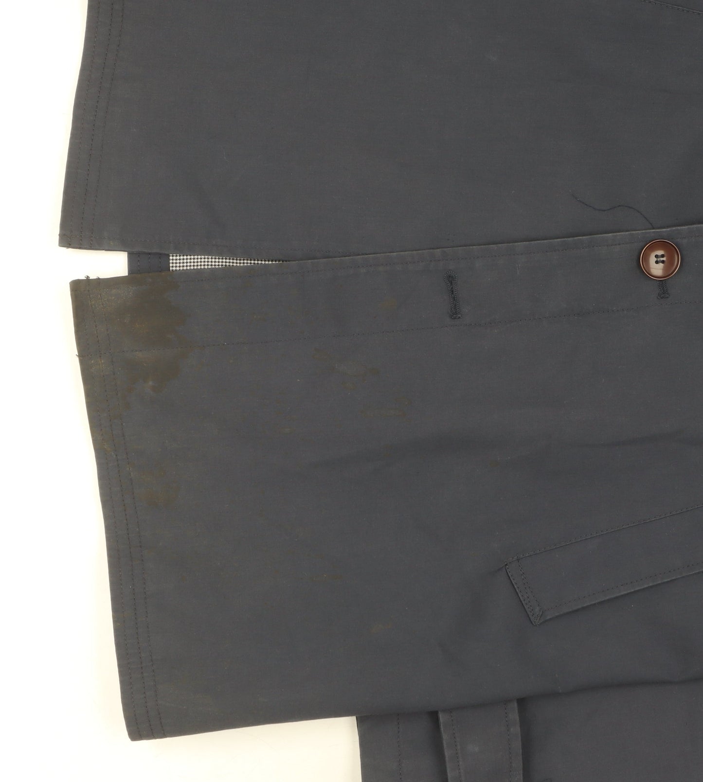 Burton Menswear Men's Blue Mid-Length Overcoat M