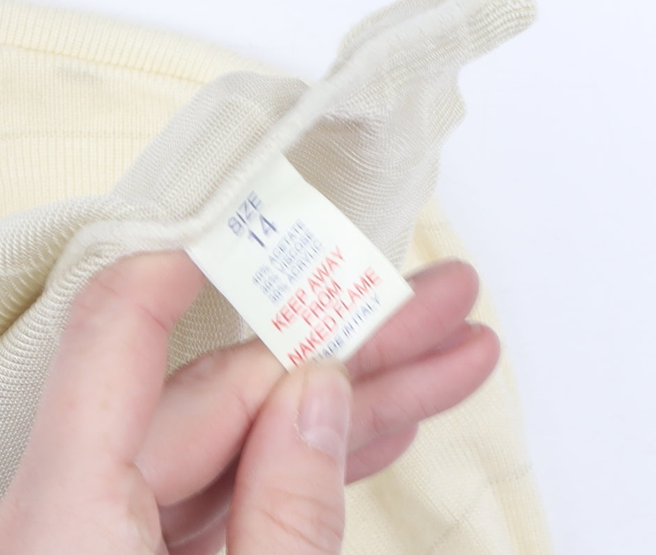 Debenhams Women's Beige Pullover Jumper Size 14