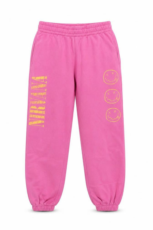 Women's Pink Sweatpants - Music Theme, Elastic Waist