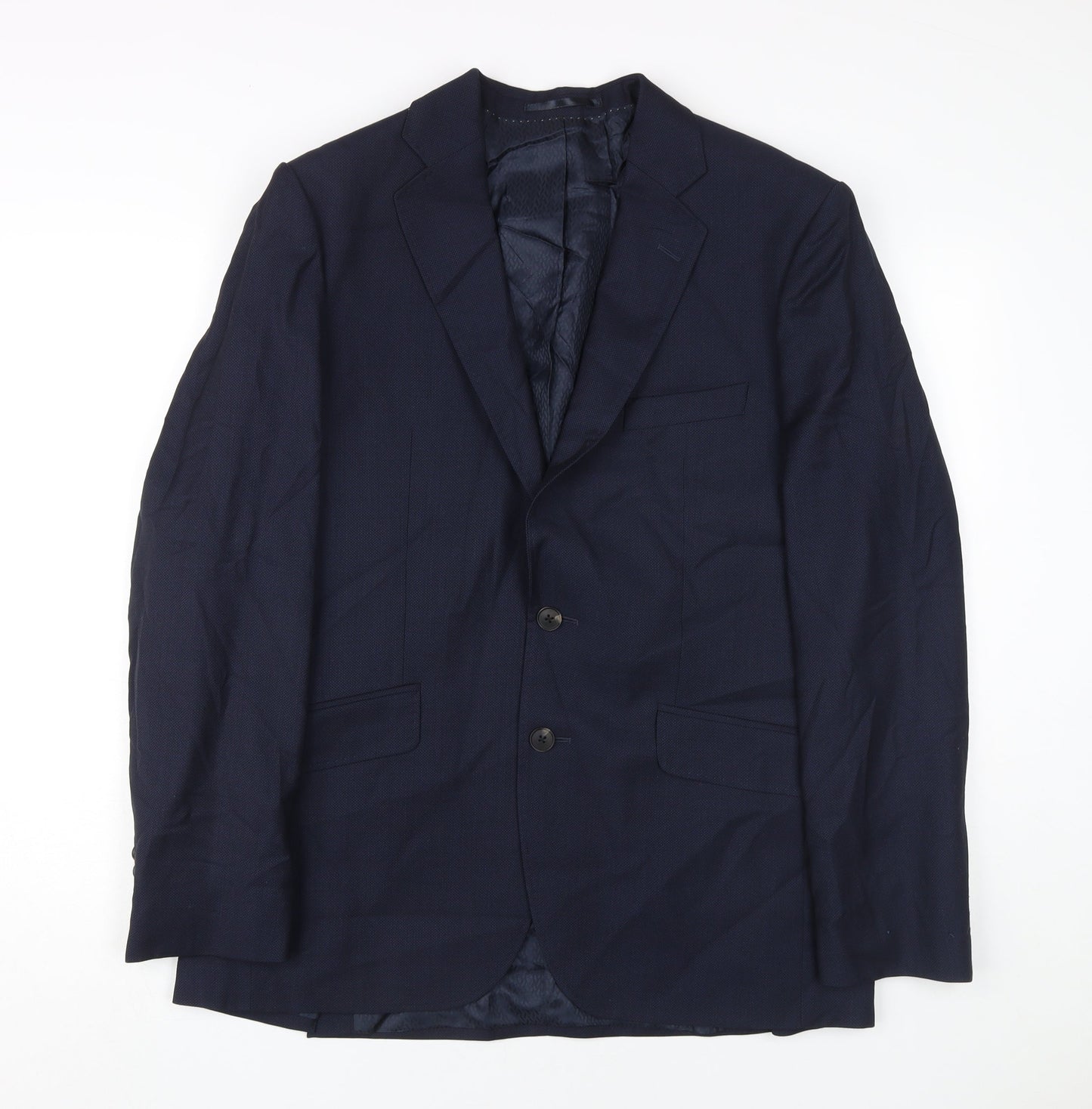 Jaeger Men's Blue Blazer, Size 40R, Wool, Formal
