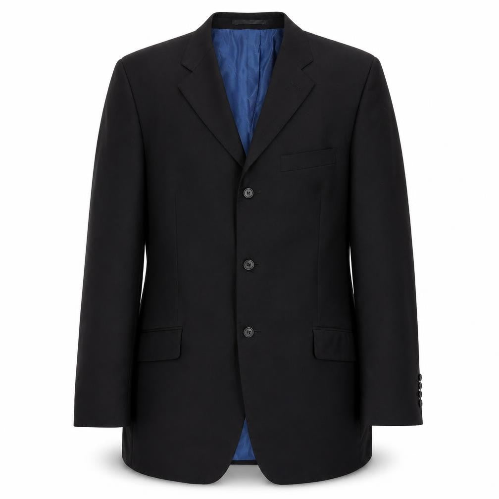 Daniel Hechter Men's Black Long Blazer, Size 40L, Wool