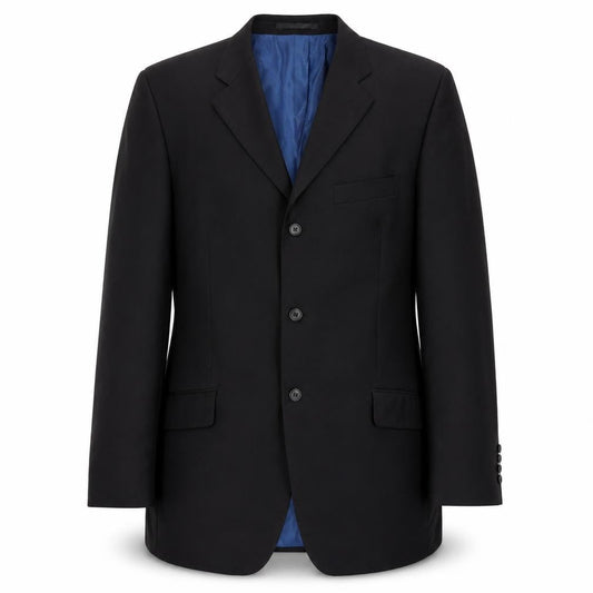 Daniel Hechter Men's Black Long Blazer, Size 40L, Wool