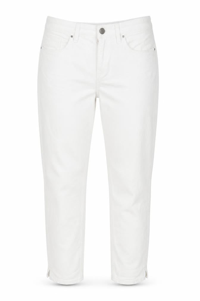 White Label Women's White Cropped Slim Jeans Size 12