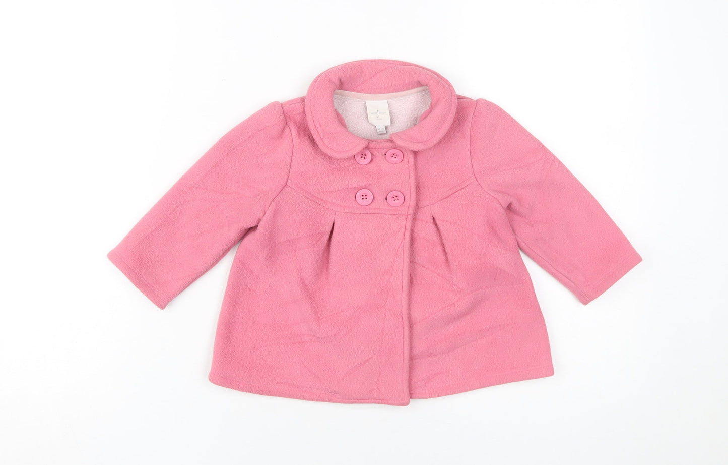 Jasper Conran Girls Pink Basic Coat, 12-18 Months, Double-Breasted
