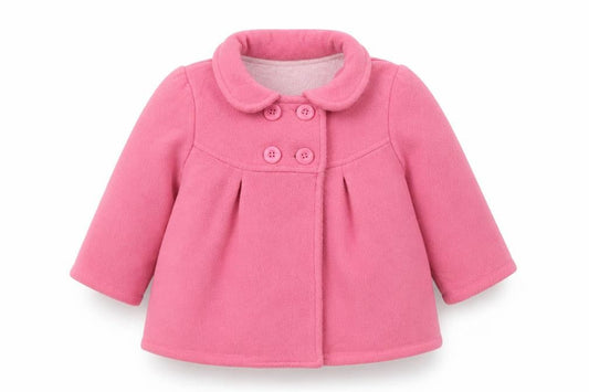 Jasper Conran Girls Pink Basic Coat, 12-18 Months, Double-Breasted