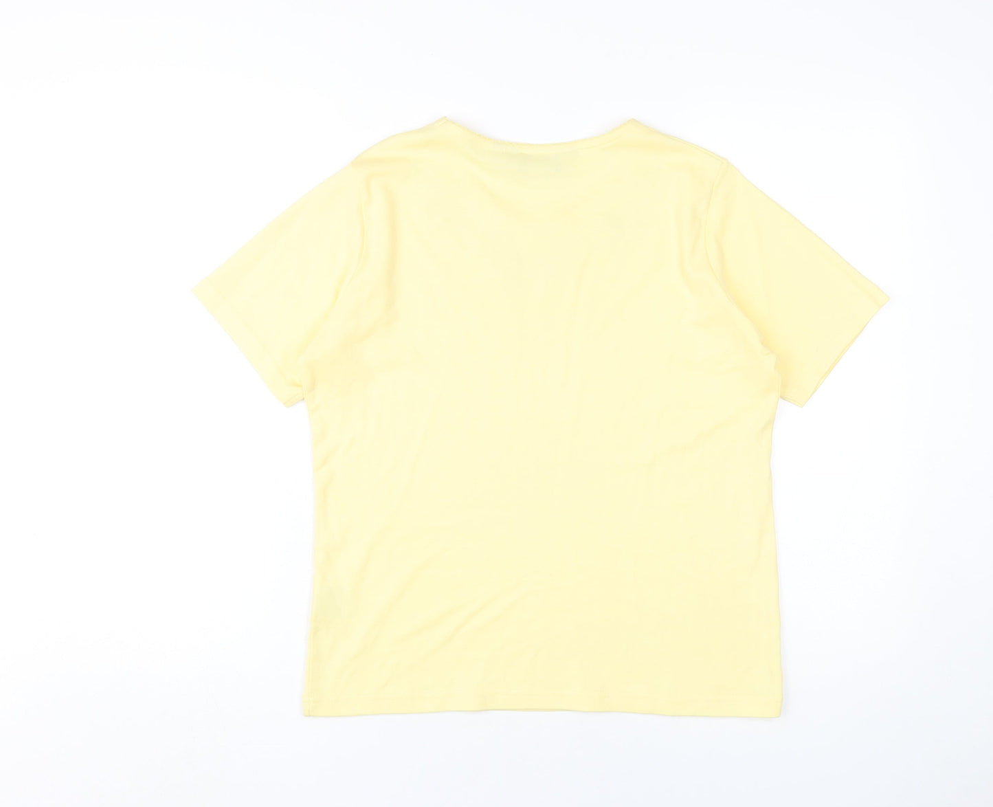 Honor Millburn Women's Yellow T-Shirt Size 10