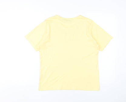 Back view of Honor Millburn Women's Yellow T-Shirt, size 10