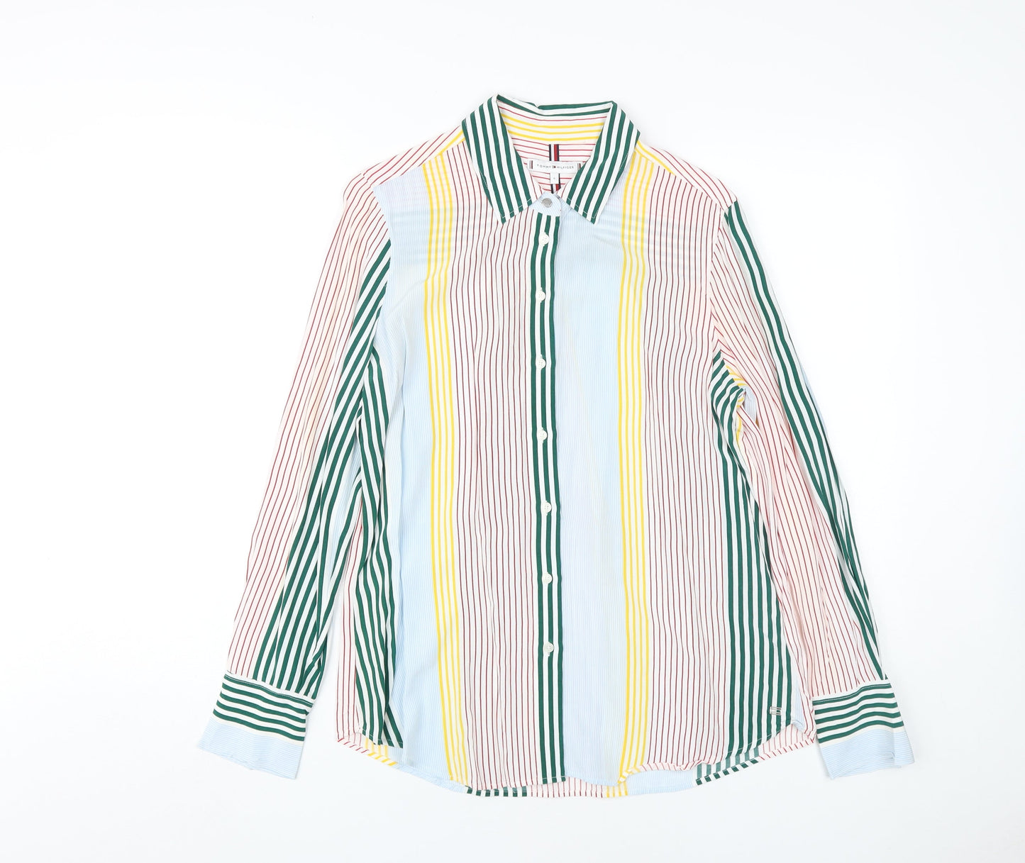 Tommy Hilfiger Women's Multicoloured Striped Button-Up, Size 6