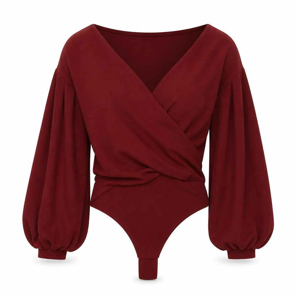 I SAW IT FIRST Red Long Sleeve Bodysuit Size 22