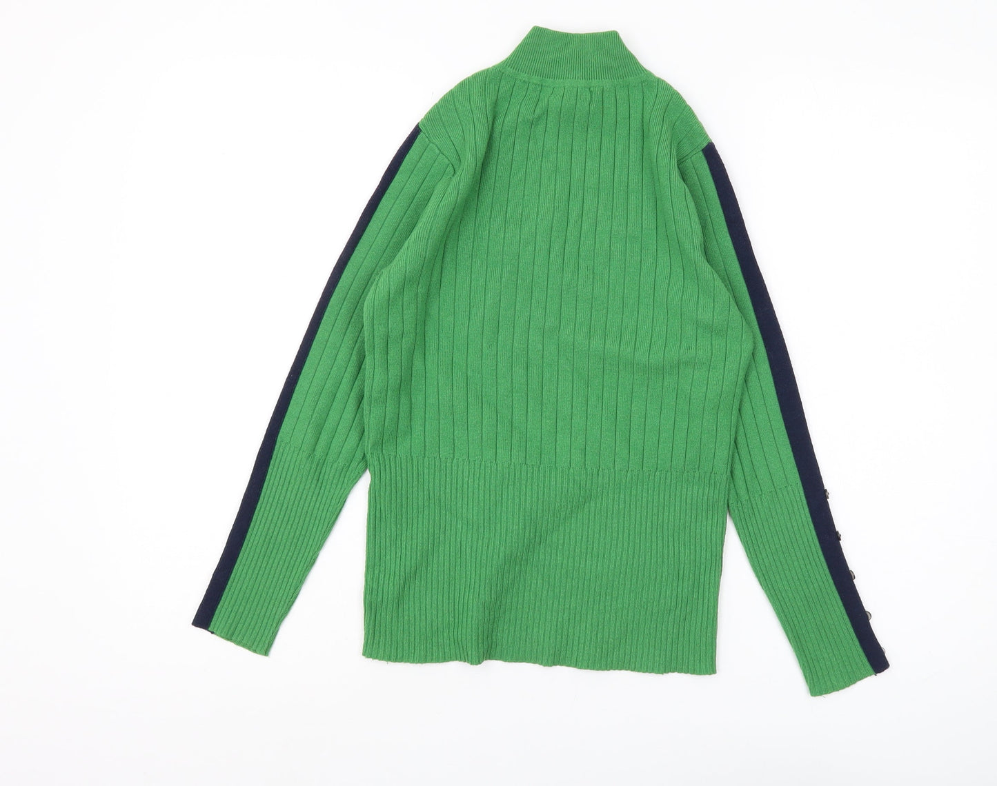 Marks and Spencer Women's Green Mock Neck Pullover Jumper
