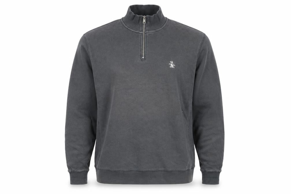 Original Penguin Men's Black XL Lightweight Half Zip Sweatshirt