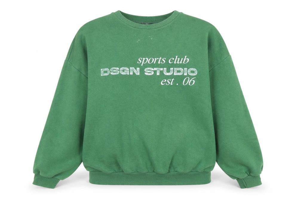 boohoo Women's Green Pullover Sweatshirt Medium