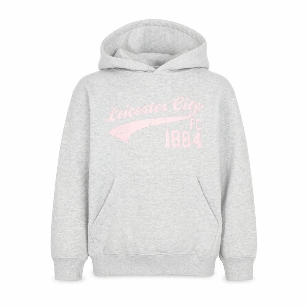 Leicester City FC Girls Grey Hoodie, Size 7-8, Pullover Style