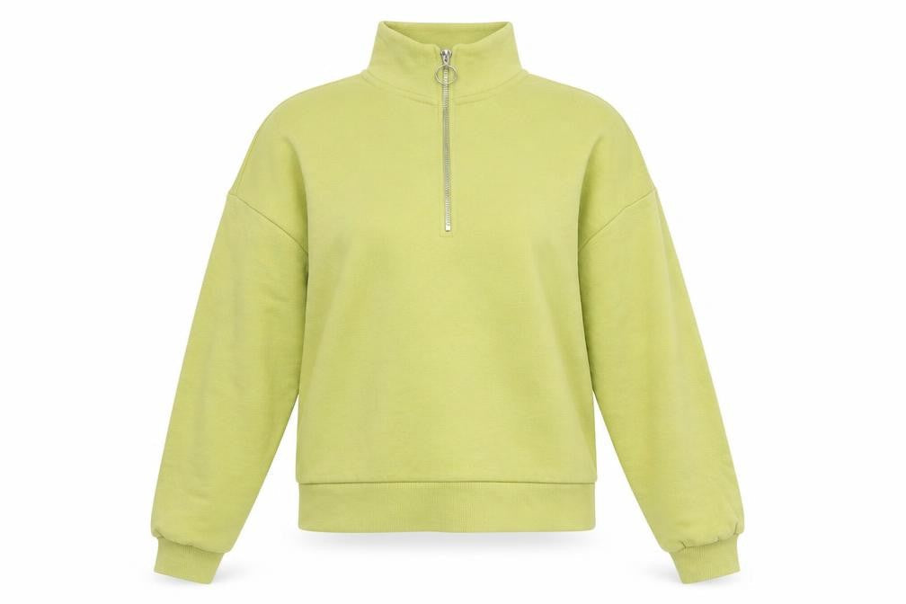 Stradivarius Women's Green Pullover Sweatshirt M