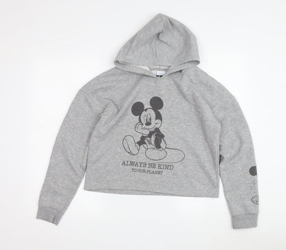 Preloved Disney at George Teens Grey Hoodie 12 - Pullover, Casual - Front