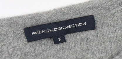 Close-up detail of French Connection Women's Grey jumper, size S