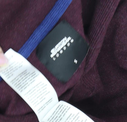 Marks & Spencer Men's Purple Mock Neck Jumper S