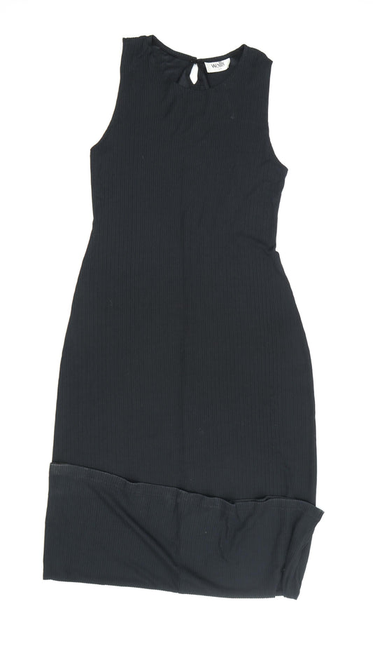 Wallis Women's Black Sleeveless Dress Size 14