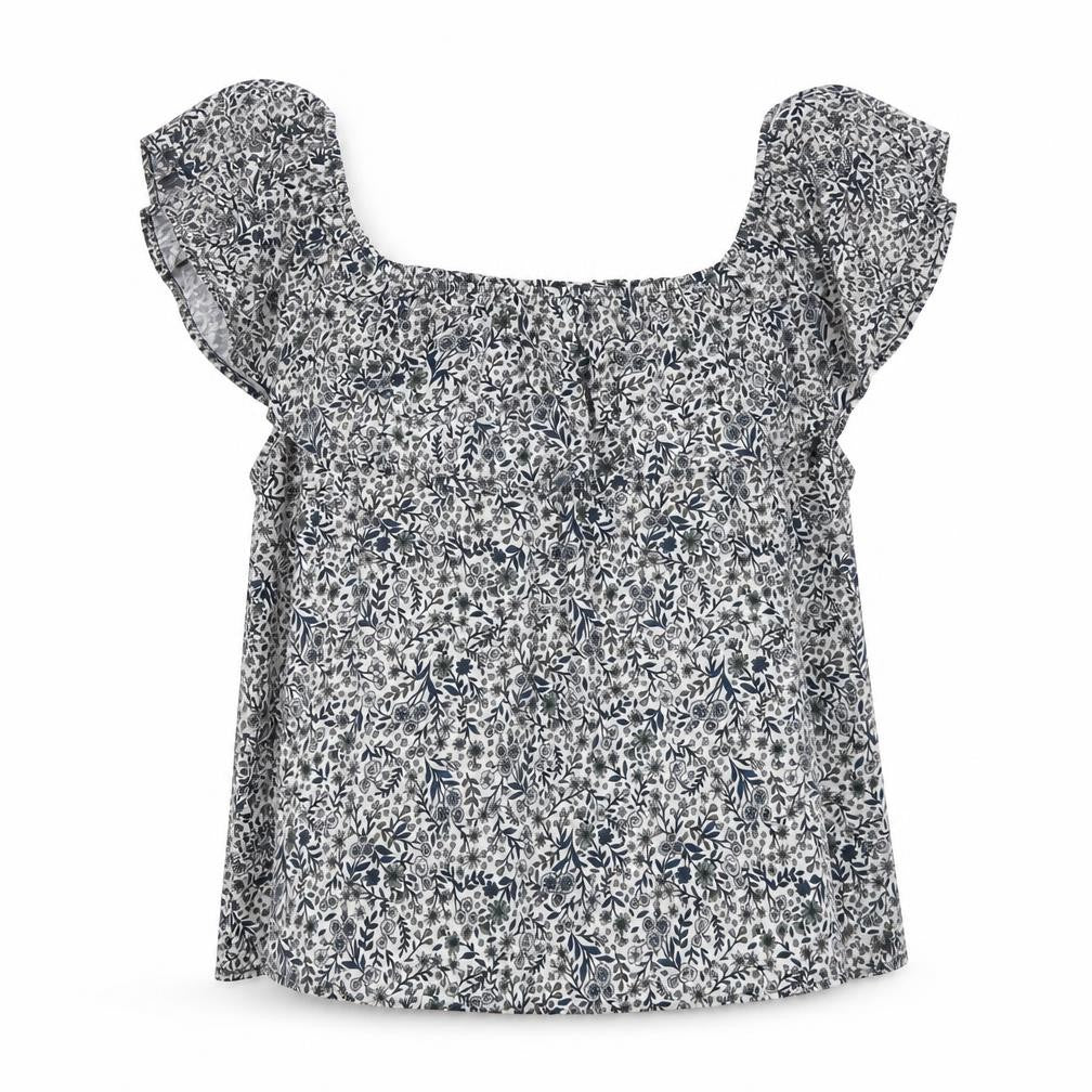 H&M Women's Floral Off Shoulder Tunic Blouse, M, Multicoloured