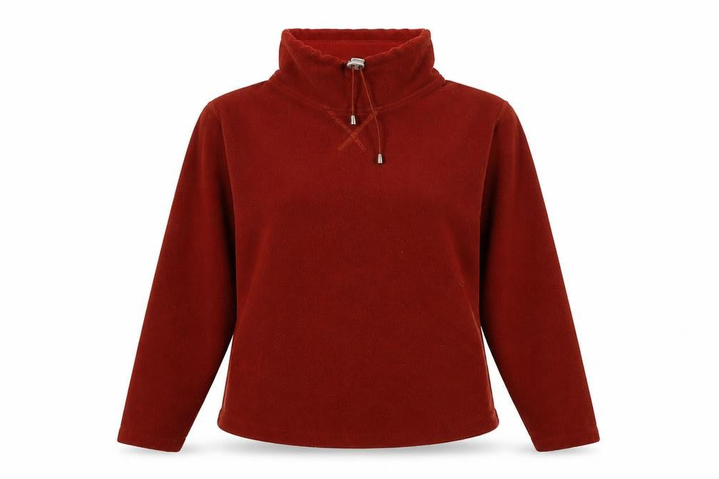 M&Co Women’s Red Fleece Pullover Sweatshirt M