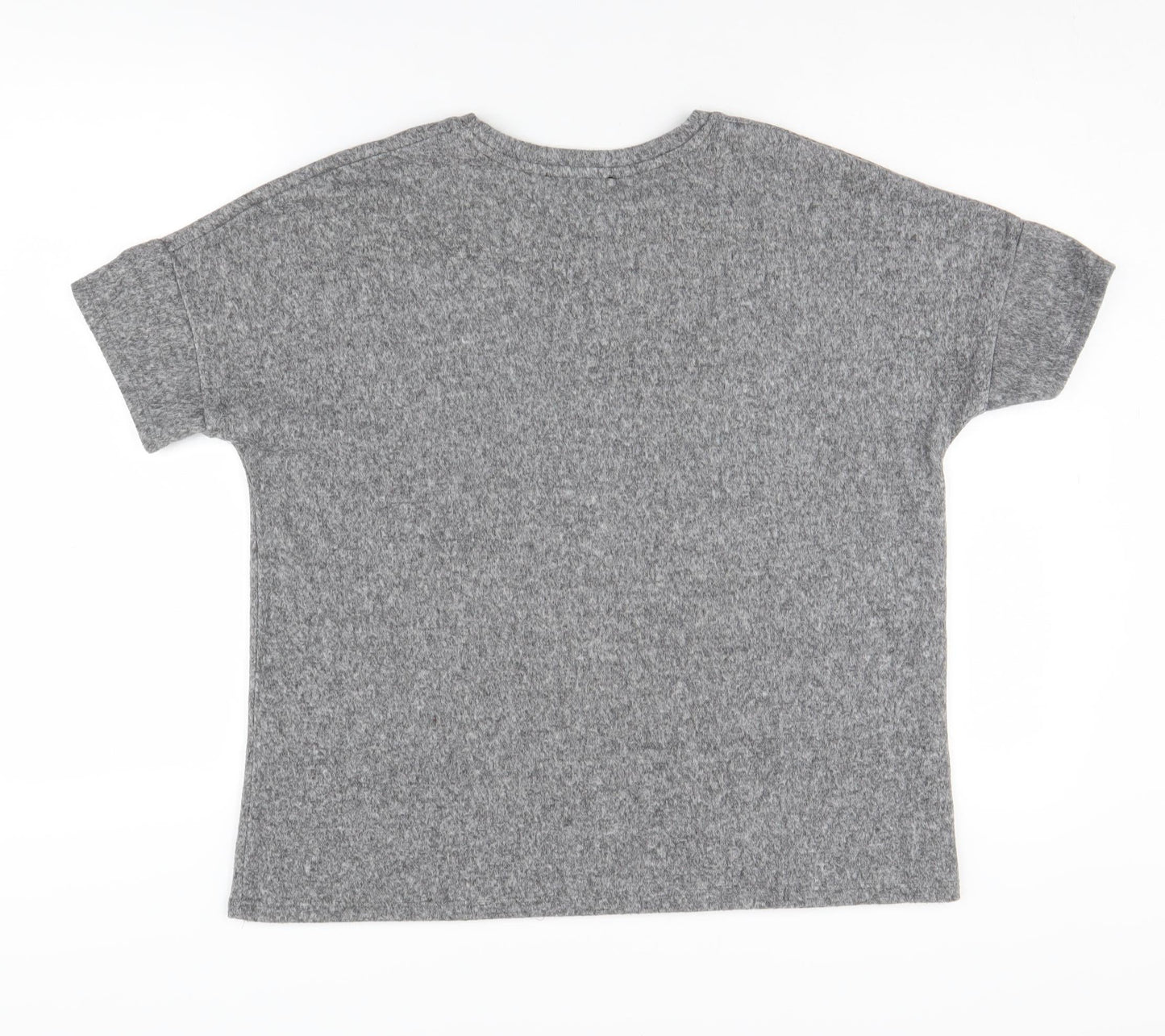 New Look Women's Grey Basic Crew Neck T-Shirt Size 10