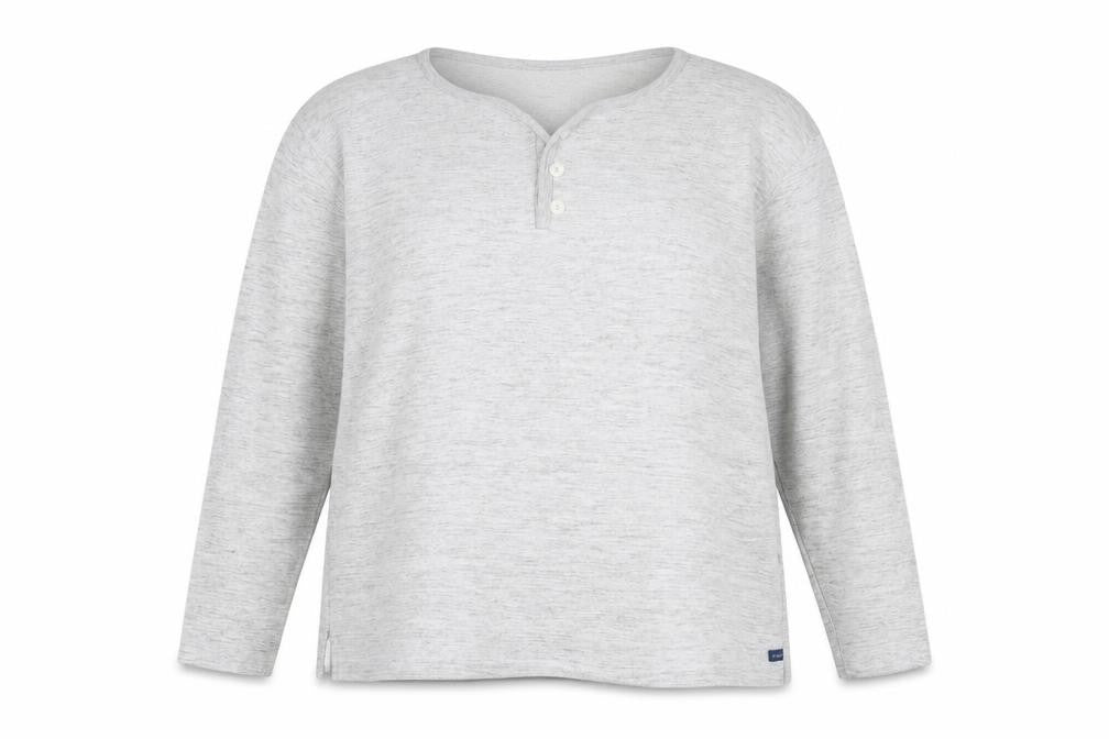 Pro Sport Women's Grey L Henley Jumper, Long Sleeve