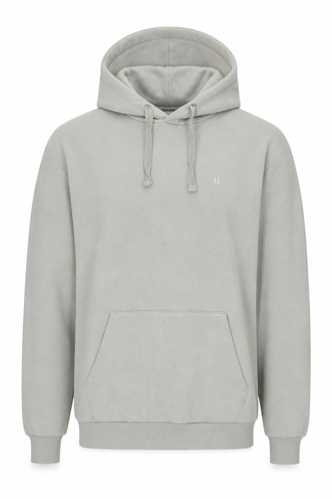 MP Unisex Grey Pullover Hoodie S - Hooded & Pocketed