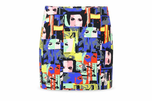 ASOS Women's Multicoloured Art Print Pencil Skirt UK Size 4