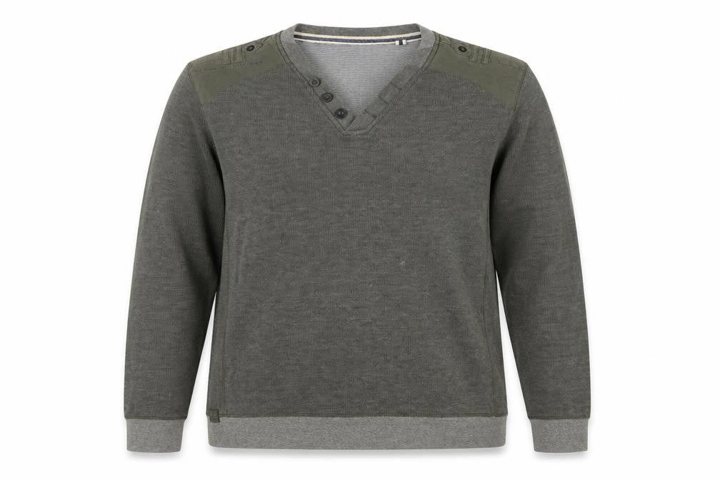 Next Men's Green 2XL Henley Jumper, V-Neck, Casual Wear