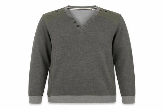 Next Men's Green 2XL Henley Jumper, V-Neck, Casual Wear